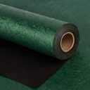 WRAPAHOLIC Green Wrapping Paper Roll - Mini Roll - 17 Inch x 16.5 Feet - Reversible Green and Black for Christmas, Birthday, Wedding, Baby Shower