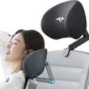 Memory Foam Headrest Attachment for Office Chair, Attachable Chair Head Rest, Desk Chair Neck Support, Elastic Sponge Head Pillow Adjustable Height and Angle (Plush)