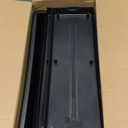 Window Box Planter, 10 Pack Plastic Vegetable Flower Planters Boxes 17 Inches Rectangular Flower Pots with Saucers for Indoor Outdoor Garden, Patio, Home Decor (Black)