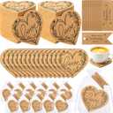 30 Sets Bridal Shower Favors for Guests Include Love Heart Cork Coasters Absorbent Cork Coasterthank You Cards and Organza Bags Baby Shower Favor Wedding Souvenirs for Guests