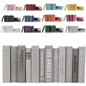 colorbloc 9 Decorative Faux Books, Grey Coffee Table Books, Modern Home Decor Accents