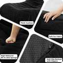 Bean Bag Chair for Adults, Giant Bean Bag Sofa Oversized Beanbag Chairs, Fireside Bean Bag Couch with High Density Sponge Filled Large Bean Bags Chair for Apartment Living Room Bedroom, Black