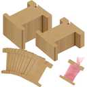 200 Pcs Ribbon Organizer Set Cardboard Ribbon Spools Embroidery Floss Holder Organizer Embroidery Thread Holder Empty Cardboard Yarn Bobbin for Cross Stitch Craft DIY Sewing