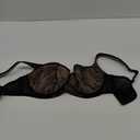 Rosme Sexy Plus Size Balconette Bra Padded Straps Lace Lingerie Laura Black White (32DDD)