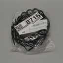 8 PCS Fashion No Slip Effortless Plastic Headbands with Teeth Comb Black Skinny Hair Accessories Bands for Women Men Teen Girls, Matte Black