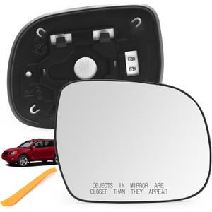 Passenger Side Power Heated Mirror Glass Assembly Replacement for Toyota RAV4 2006 2007 2008 2009 2010 2011 - Right Side Convex Mirrors With Backing Plate 8793142890 for Rav4 Accessories