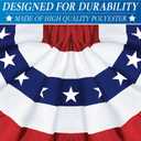 6 Pack 250th Anniversary 3 X 6 FT American Bunting Flag, 4th of July Decorations USA Pleated Fan Flag Memorial Day Outdoor Patriotic Half Fan Flags Banner Fourth of July Independence Day Outside Decor