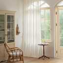 Sutuo Home Boho Curtains 90 inches for Bedroom Living Room, Semi Blackout Farmhouse Tassels Vintage Privacy Bohemian Embroidery Drape, Rod Pocket 1 Panel 52" W x 90" L, White and Gold