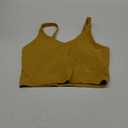 Lemedy Women Sports Bra Longline Crop Tank Top Padded Workout Running Yoga (Large, Yellow)