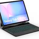 GOKOCO Magic-Style Keyboard Case for Samsung Galaxy Tab S10 FE+ Plus 13.1" 2025 with S-Pen Holder,Floating Cantilever Magnetic Stand,LED Display,7color Backlit & Multi-Touch Trackpad (black)