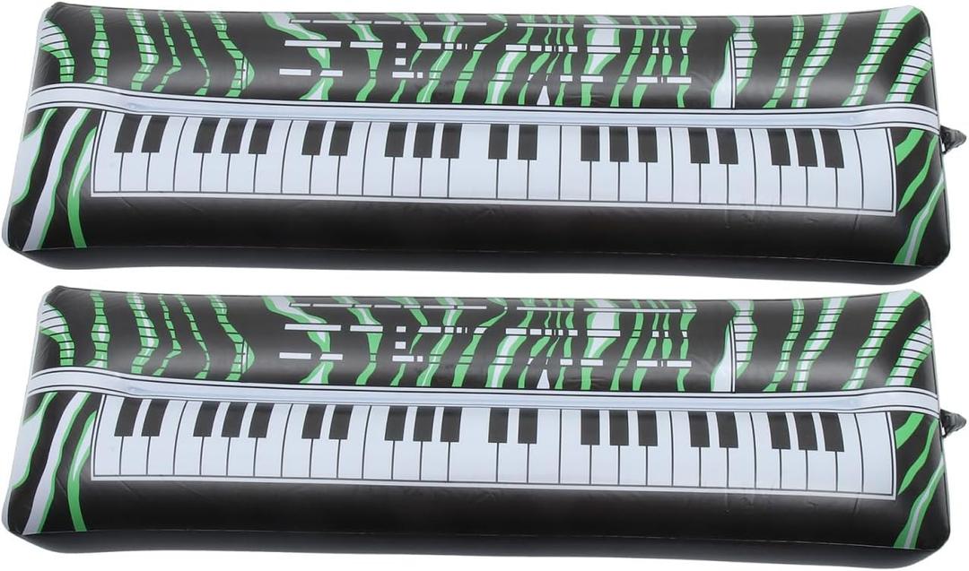 SAFIGLE 2Pcs Inflatable Electronic Keyboards Music Props for Party Fun, Colorful Inflatable Instruments for Kids, Great for Outdoor Events and Photo Booth Decor