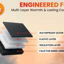 Heat Logic Thermal Winter Gloves, Touchscreen Compatible with Fleece Lining For Cold Weather, Water-Resistant Hiking Gloves (Gray, S)