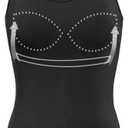 Tank Tops for Women with Built in Shelf Bra Casual Wide Strap Basic Camisole Sleeveless Layer Top for Winter (X-Large, Black)