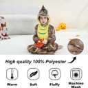 MICHLEY Adorable Animals Cosplay Costume for Kids 3-12Years Soft Breathable & Skin Friendly Halloween Birthday Party T Rex Brown 