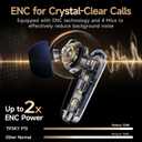 App1e AIRP0Ds Pro Alternative Wireless Ear Buds, Studio-Quality, Deep Bass, Enhanced Audio Clarity, Bluetooth 5.4 Earbuds, ENC Noise Cancelling Call, Secure Fit Memory Foam Tips, IPX6 Waterproof(Blue)