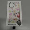 for iPhone 14 Plus Case, Doodle Happy Collage Pattern, Military-Grade Drop Protection, Cute Soft Slim TPU Protective Cover with Camera Lens Protection for Women & Girls (GraffitiFloral)