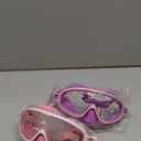 Vvinca 2 Pcs Kids-Swim-Goggles with Nose Cover, Swimming Diving Mask Wide View Anti Fog UV Anti Shattered Lens for Kids 3-5 (02-pink & Purple)