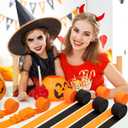 20 Rolls Halloween Streamers, 1640 Ft Crepe Paper Decorations for Halloween Day Decoration Various Large Hanging Party Backdrop DIY Decoration, Orange and Black DIY Supplies 82FT/Roll