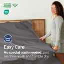 King Size Flat Sheet - Hotel Quality Top Flat Bed Sheet Only - Ultra-Soft, Breathable & Cooling - Fade & Wrinkle Free - Easy-Care, Stain & Shrink Resistant Bedding - Easy-Fit & Oeko-Tex - Dark Grey