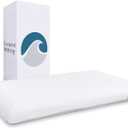 Bluewave Bedding Hyper Slim Gel Memory Foam Pillow for Stomach and Back Sleepers - Thin, Flat Design for Cervical Neck Alignment and Deeper Sleep (2.25-Inches Height, Standard Size)