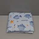 Kids Queen Size Fish Bed Sheets - 4 Piece Fish Sheet Set - Sea Animal Themed Bedding - Ultra-Soft, Cute & Cozy - Breathable & Machine Washable - Ocean Animal Bed Set for Boys, Girls, Teens & Toddlers (35 - Blue Fish)