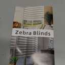 GHV Cordless Zebra Blinds for Windows Free-Stop Shades Light Filtering Dual Layer Light Control for Day and Night (White, 35 in (W) x 64 in (H))