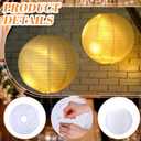 Glooglitter 5 Pcs 20 Inch Large White Paper Lanterns Gaint Chinese Moon Round Paper Lamp Japanese Jumbo Hanging Lanterns for Wedding Graduation Bridal Shower Birthday Party Supplies Decoration