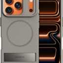 Magnetic for iPhone 17 Pro Case with Stand[Compatible with MagSafe] Slim Invisible Kickstand, Protective Anti-Fingerprint Phone Cove for iPhone 17 Pro Case 6.3", Gray