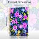 Spiral Journal Notebook, Hardcover Lined Journal for Women, Medium 6 x 8.4 in, 120 Pages Thick Paper, College Ruled Notebook for Writing, Work, Office, and School,Flower Purple