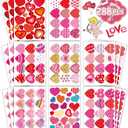 2 x Heart Stickers,Valentines Stickers,Heart Stickers for Kids,Valentines Stickers,Valentine's Day Stickers for Kids,Face,Envelope and Gifts(288pcs)