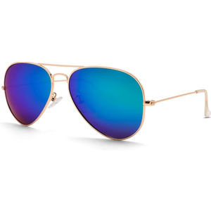 Pro Acme Aviator Sunglasses for Men Women Classic Polarized UV400 Protection(06) Gold Frame/Green Mirrored Lens