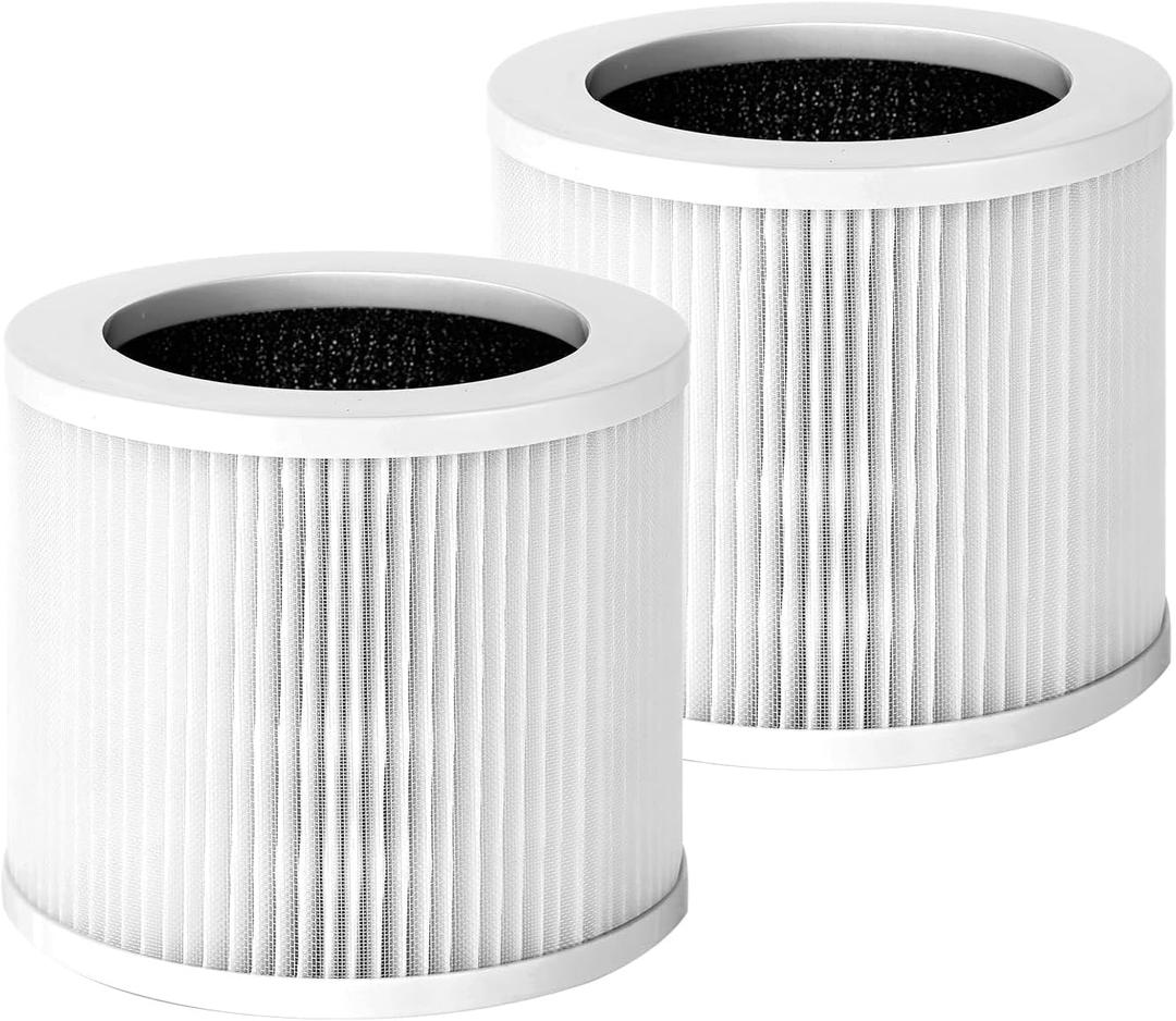 A1 Air Purifier Filter Replacement, Compatible with VEWIOR Air Purifier HQSC-50 HQKJ-80 A1 A1W, AMEIFU AP01W, KOIOS HQKJ-50 Air Purifiers, 3-in-1 High-Efficiency Activated Carbon, 2 Pack