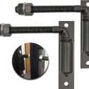2 Pack Steel J-Bolt Hinge with Plate,Heavy-Duty Welded Hingefor Doors Gates,Heavy-Duty Driveway Gates for Welding on Larger Iron or Steel Gates(Black,B-3/4)