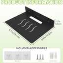 Steel Floating Shelves for Wall,Small Wall ShelfSuitable for Bedroom, Living Room, Bathroom, Kitchen, Office (Black, 9.1x6.9)