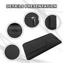 Car Sun Visor Storage Bag, Soft Leather Surface Organizer, Scratch-Resistant Auto Sunshade Organizer Bag, Can Store ID Card, Eyeglasses, Pen, Driving License etc (Black)
