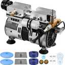VEVOR Pond Aerator, 5.2CFM Aeration System for Lakes up to 3 Acres, 3/4 HP Air Compressor, 2 Diffusers & Two 100' Weighted Tubings, Outdoor Pond Aeration Pump for Deep Water Oxygen Circulation