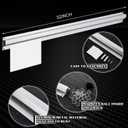 Henoyso 2 Pcs Restaurant Ticket Holder 32" Slide Check Rack Receipt Holder Aluminum Silver Order Ticket Rack for Commercial Kitchen Office Cafes Pubs Bar(32 Inch, No Slot)