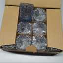 Blue Votive Candle Holder Set of 12, Flower Tea Lights Candles Holders for Wedding Table Centerpieces, Birthday Parties, Home Decor, Blue Bridal Shower and Holiday Decorations