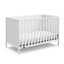 Graco Theo 3-in-1 Convertible Baby Crib - GREENGUARD Gold Certified, Converts to Toddler Bed & Daybed, Fits Standard Full-Size Baby Crib Mattress, 4 Adjustable Mattress Heights (White)