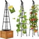 2 Pack Garden Trellis for Climbing Plants Outdoors,65Inch Cucumber Trellis Garden Obelisk Trellis Rustproof Plants Support with Adjustable Heights for Indoor Potted Plants, Vines, Vegetables