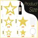 60 Pcs Large Gold Star Cutouts Paper Decorations 3 Sizes 6" 9.8" 10.6" Double Printed Star Cardboard Wall Decor Confetti Cutouts for Graduation Classroom Wall Movie Night Bulletin Board Decor