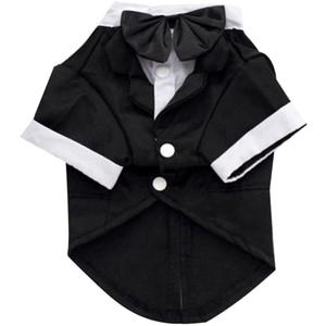 Dog Tuxedo Wedding Suit with Bow Tie Stylish Pet Costume for Weddings Birthdays and Special Occasions Black Color Comfortable and Adorable Tux, XXL 