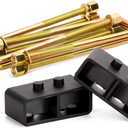 KSP 2" Lift Block for F150 2004-2020, 2inch Rear Leveling Lift Kit for Ford F150 with Extra Long Square U Bolts and Cross Block, Ford Rear Lift Kit Replace for Factory Blocks