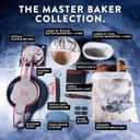 Complete Sourdough Starter Kit with Cookbook, 2-Banneton Set: 10 Round & Oval Grade-A Rattan, Beeswax Bag, Silicone Mat, Sapele Tools Wont Warp| BeginnerFriendly Baking SuppliesGift for Bakers