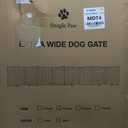 Snagle Paw Extra Wide Dog Gate,Free Standing Dog Fence with Door, Up to 104 Inch Wide Pet Gate with Support Feet for Stairs, Hallways, Doorways, Yard (Black, 4 Panels)