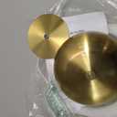 Portable LED Mushroom Table Lamp, 8.46'' Metal Small Cordless Desk Night Light with 5200mAh Rechargeable Battery, Stepless Dimming Lamp with 3 Colors for Bedroom/Bar/Coffee Shop (Gold)