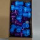 Skylety 60 Pieces Winter Snowflake Stamps for Kids Self Ink Assorted Plastic Snowflake Hand Stampers for Card Making Holiday Winter Wonderland Birthday Party Decorations Supplies(Blue, Purple) (Dark Blue, Light Blue)