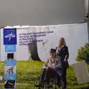 Medline Ultra Lightweight Transport Wheelchair for Adults, Foldable, 19-Inch Seat Width, Blue Frame, Black Upholstery