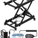 DIHOOL Electric Scissor Lift Table, 350Lbs Capacity, 7.68"-26.77" Height Adjustable Lifting Platform, Super Quiet with Remote & WiFi Control, Obstruction Detection, AC/DC Power for Home/Industrial Use