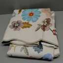 Washable 3x5 Entryway Area Rugs: Ultra Soft Floral Carpet for Kitchen Nursery Indoor Light-Weight Doormat Anti-Slip Elegance Rug for Living Room Bedroom Small Foldable Vintage Floor Mat(3x5,Cream)